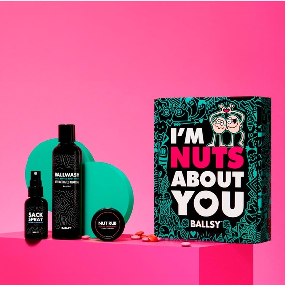 Ballsy Nuts About You Sack Pack Men's Fresh Kit - Ballwash Sack Spray NutRub - Picture 2 of 6